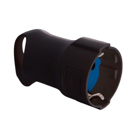 Tomada schuko 4,8mm 16a 250v t/tl preta. com anel para facilitar a extração. 5019an refª 42015 SOLER Tomada schuko 4,8mm 16a 250v t/tl preta. com anel para facilitar a extração. 5019an refª 42015 SOLER