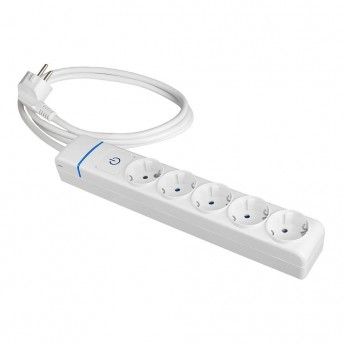 Extens�o com 5 tomadas 2p+t, 16a 250v com interruptor luminoso. 1.5m de cabo h05vv-f 3g1,5mm�. 8015p