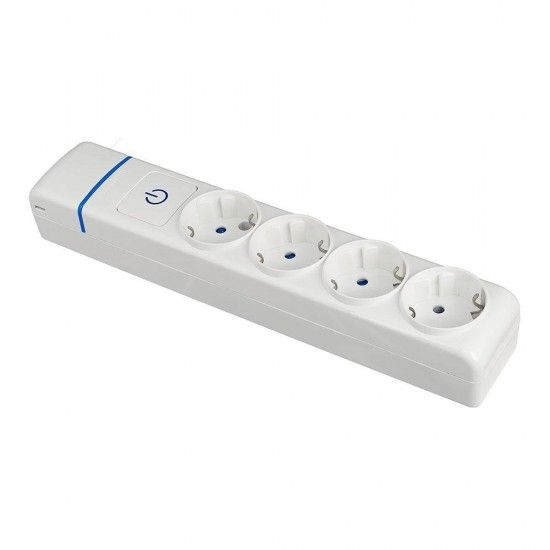 Extens�o com 4 tomadas 2p+t, 16a 250v com interruptor luminoso. 8004pil ref� 41110 SOLERA