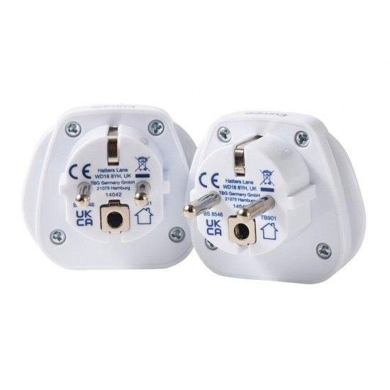 Conjunto de 2 adaptadores de entrada múltipla de todo o mundo para tomada europeia, tb-902, refª 409 Conjunto de 2 adaptadores de entrada múltipla de todo o mundo para tomada europeia, tb-902, refª 409