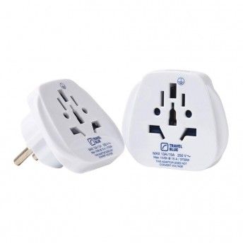 Conjunto de 2 adaptadores de entrada mltipla de todo o mundo para tomada europeia, tb-902, ref 409