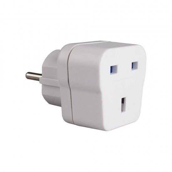 Adaptador ingls com t/tl (para viajar para espanha) 13a 4,8mm branco av1 ref 40036 SOLERA