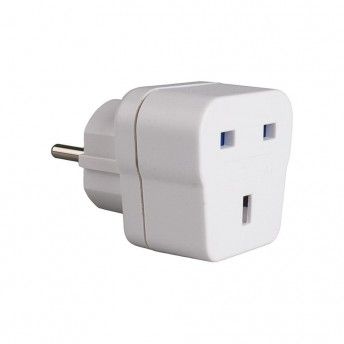 Adaptador ingls com t/tl (para viajar para espanha) 13a 4,8mm branco av1 ref 40036 SOLERA