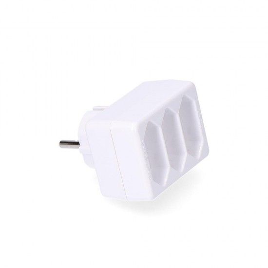 Adaptador triple 2p 16a 250v cor branco max. 3680w 5113 ref 40052 SOLERA