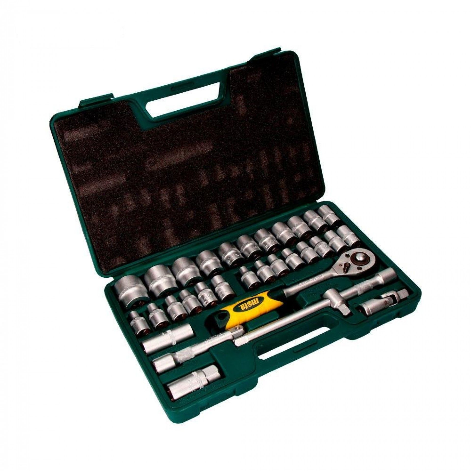 Jogo 32 pcs. de soquetes e acessorios de 1/2" cromo vanadio ek602 mota refª 39872 MOTA HERRAMIENTAS