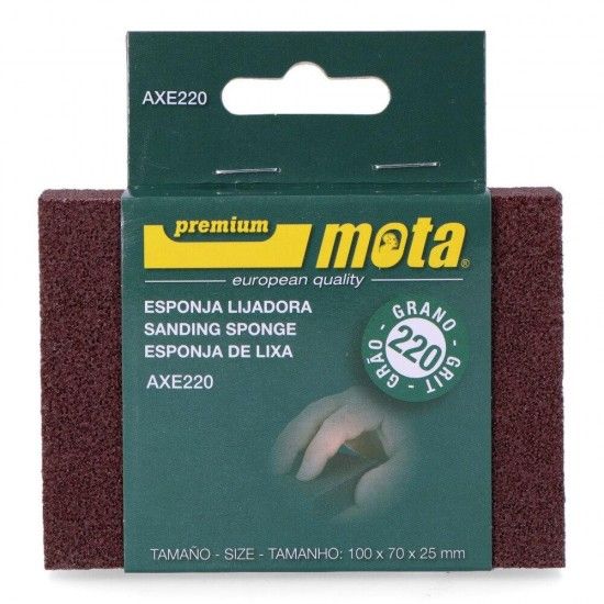 Lixa de esponja oxido de alumínio grão 220 axe220 mota refª 39488 MOTA HERRAMIENTAS Lixa de esponja oxido de alumínio grão 220 axe220 mota refª 39488 MOTA HERRAMIENTAS