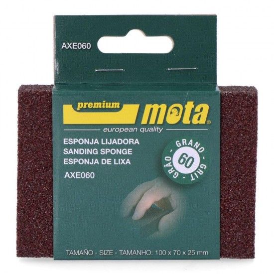 Lixa de esponja oxido de alumínio grão 60 axe060 mota refª 39484 MOTA HERRAMIENTAS Lixa de esponja oxido de alumínio grão 60 axe060 mota refª 39484 MOTA HERRAMIENTAS