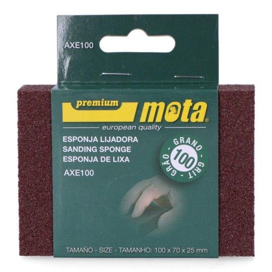 Lixa de esponja oxido de alumínio grão 100 axe100 mota refª 39485 MOTA HERRAMIENTAS Lixa de esponja oxido de alumínio grão 100 axe100 mota refª 39485 MOTA HERRAMIENTAS