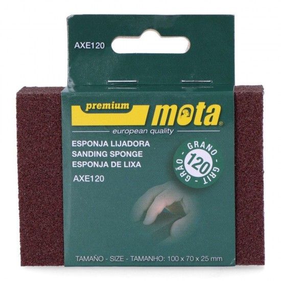 Lixa de esponja oxido de alumínio grão 120 axe120 mota refª 39486 MOTA HERRAMIENTAS Lixa de esponja oxido de alumínio grão 120 axe120 mota refª 39486 MOTA HERRAMIENTAS