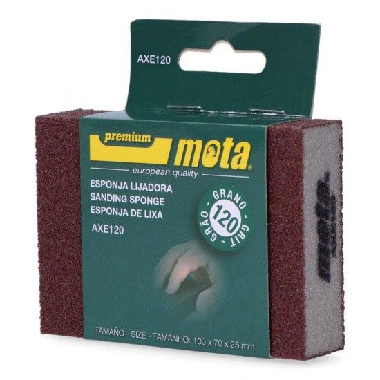 Lixa de esponja oxido de alumínio grão 120 axe120 mota refª 39486 MOTA HERRAMIENTAS Lixa de esponja oxido de alumínio grão 120 axe120 mota refª 39486 MOTA HERRAMIENTAS