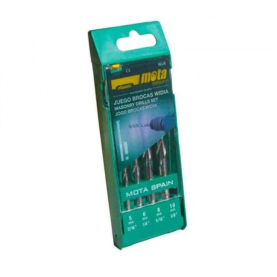 Jogo 4 brocas widia standard 5/6/8/10mm wj4 mota ref� 39350 MOTA HERRAMIENTAS