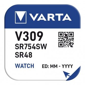 Bateria de boto sr48 - v309 73mah (blster 1 unid.) 7,9x5,4mm ref 38806 VARTA