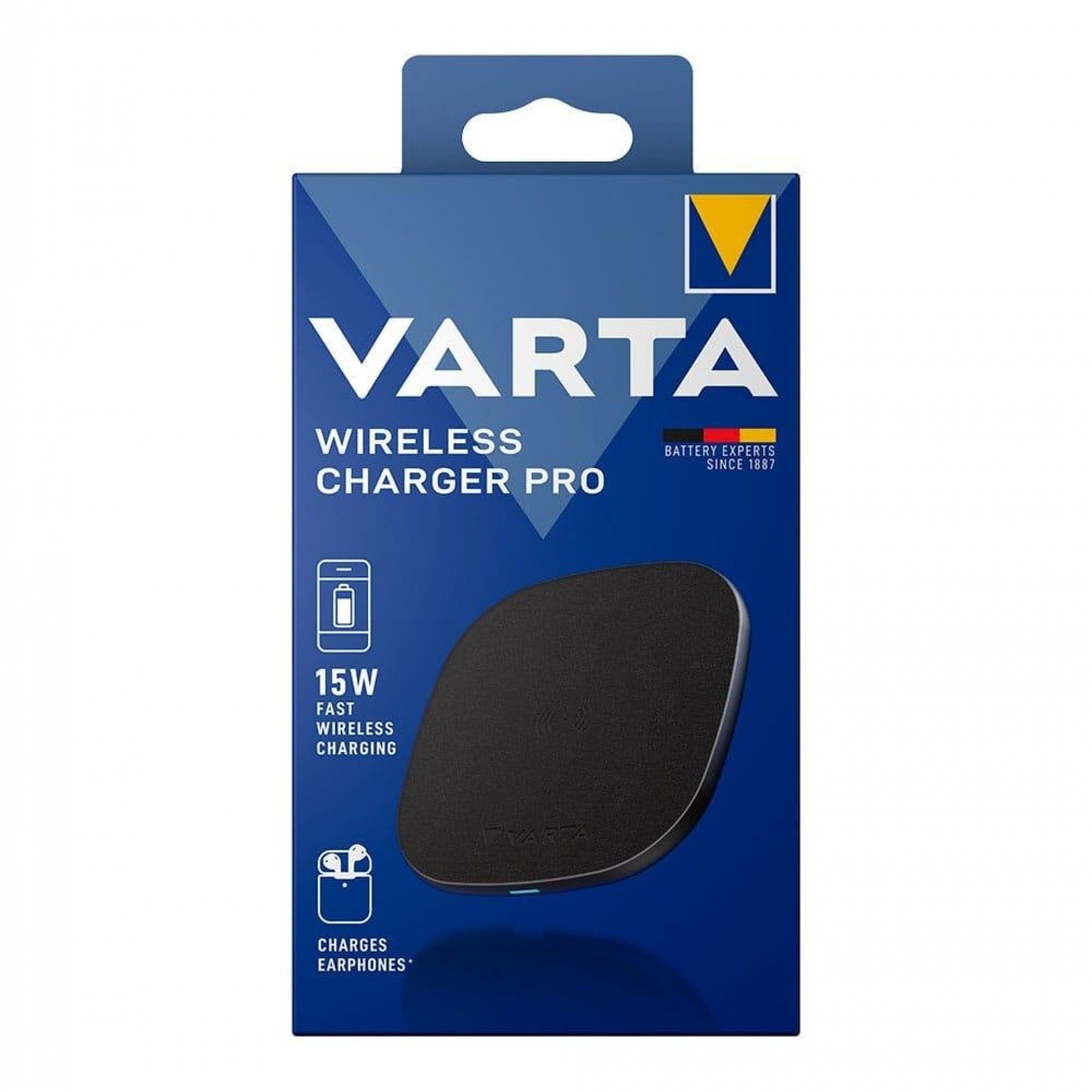 Carregador sem fios wireless charger pro 15w refª 38792 VARTA