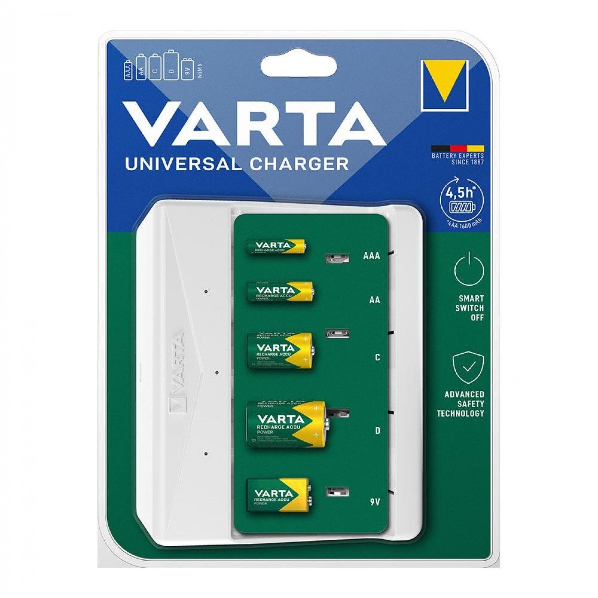 Carregador universal para pilhas 57658 refª 38202 VARTA