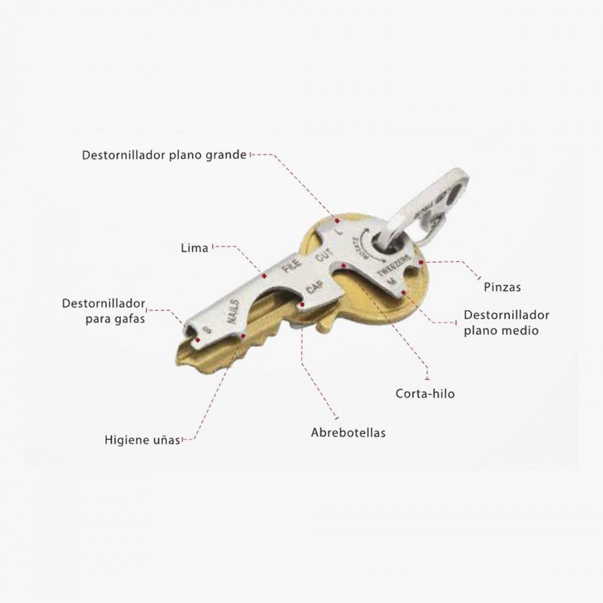 Keytool chaveiro 8 funções tu247k refª 37515 TRUE