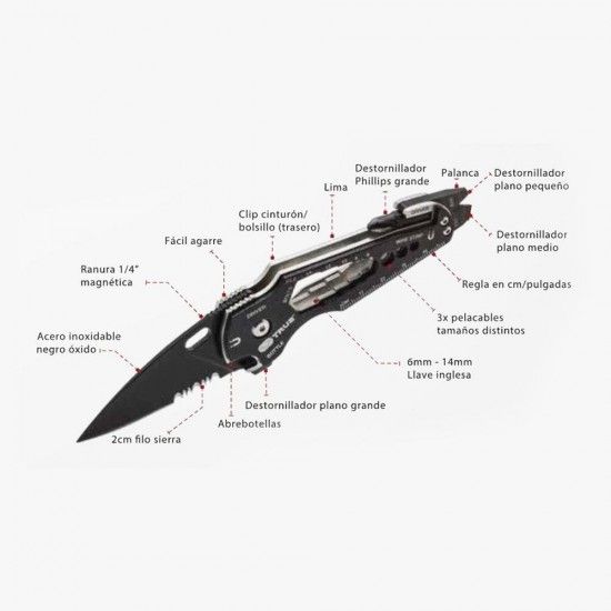 Smartknife + navalha multisos 15 em 1 tu6869 ref 37509 TRUE