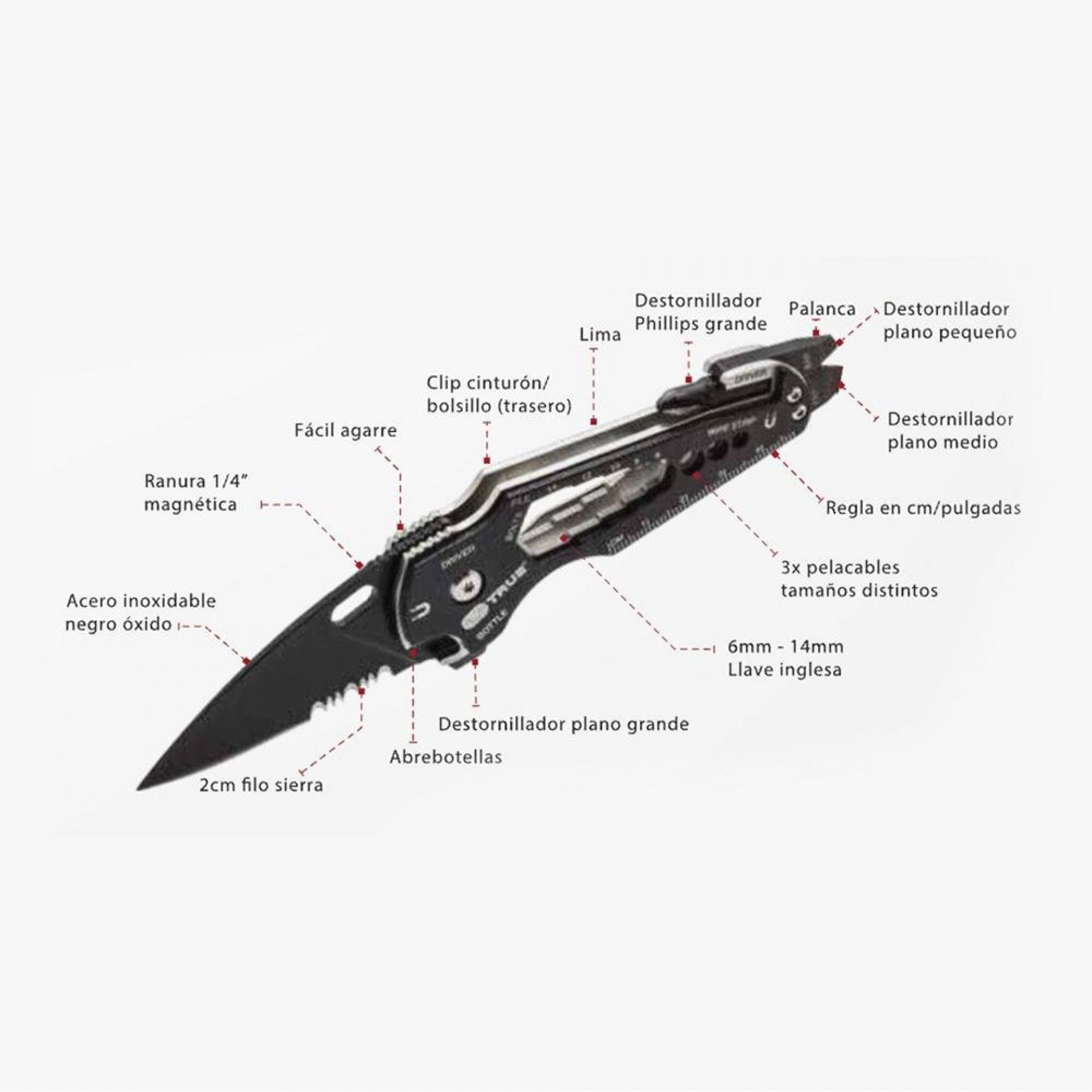 Smartknife + navalha multiúsos 15 em 1 tu6869 refª 37509 TRUE