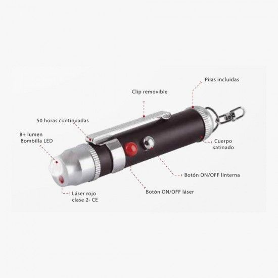 Laserlite potente lanterna led com laser vermelho homologado tu211k refª 37500 TRUE Laserlite potente lanterna led com laser vermelho homologado tu211k refª 37500 TRUE