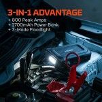 Arrancador 800amps+powerbank 8100 mah assist 800 jump starter. ref 36826 NEBO