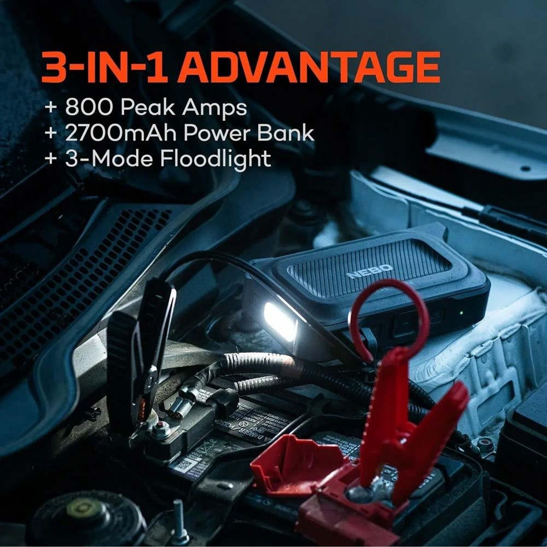 Arrancador 800amps+powerbank 8100 mah assist 800 jump starter. refª 36826 NEBO