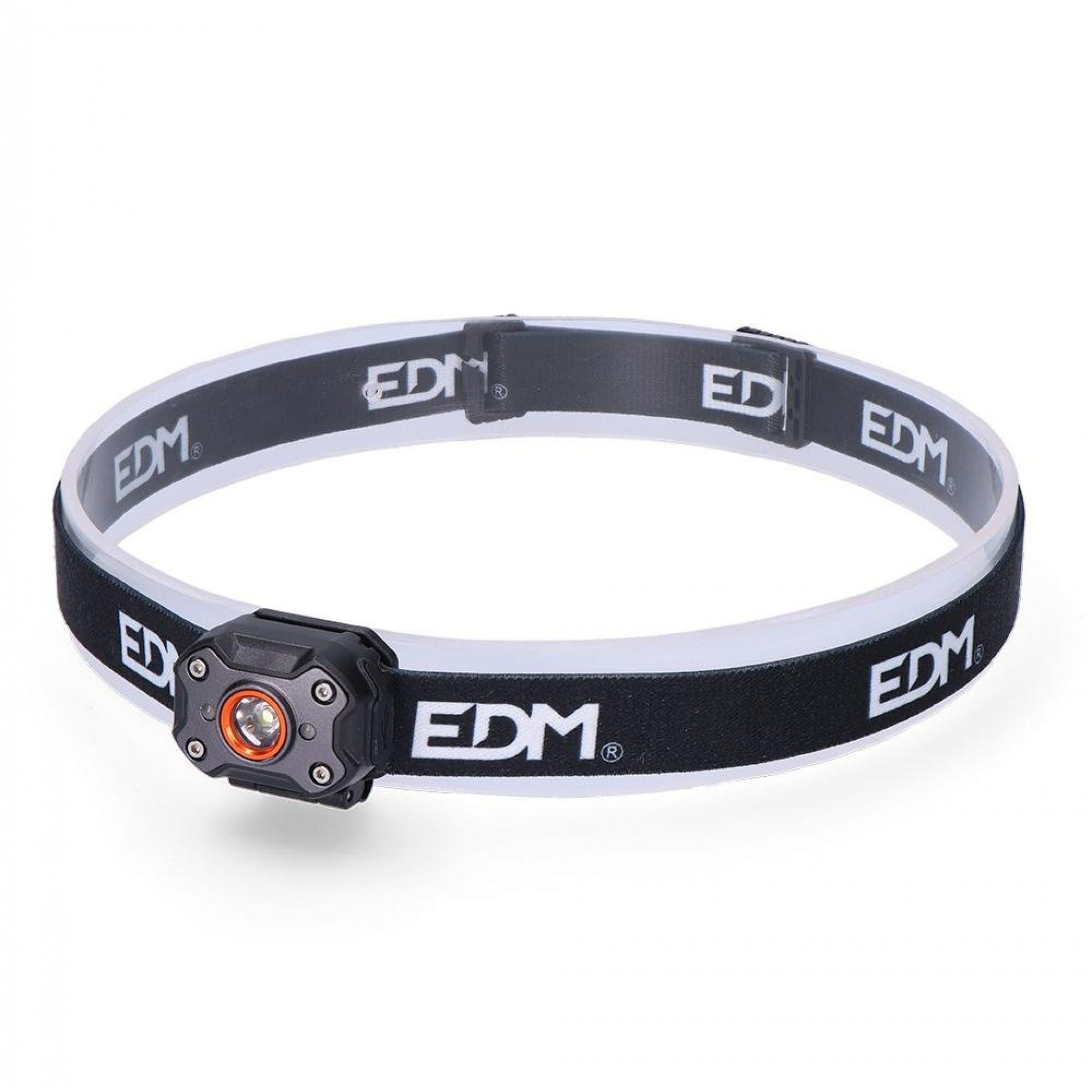 Lanterna de cabeça frontal 1 led 8w 400lm recarregável refª 36417 EDM