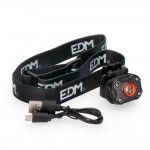 Lanterna de cabeça frontal 1 led 8w 400lm recarregável refª 36417 EDM Lanterna de cabeça frontal 1 led 8w 400lm recarregável refª 36417 EDM