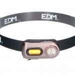 Lanterna de cabeça frontal 2 leds 3w+5w 400lm recarregável. refª 36416 EDM Lanterna de cabeça frontal 2 leds 3w+5w 400lm recarregável. refª 36416 EDM