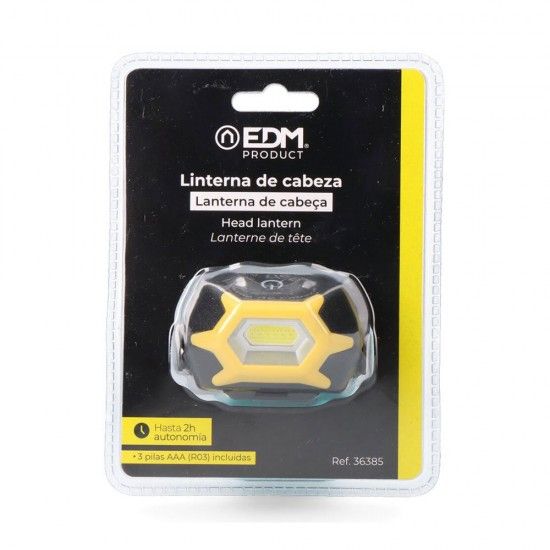 Lanterna frontal led 1W 120lm 3xAAA (inclu�das) ref� 36385 EDM