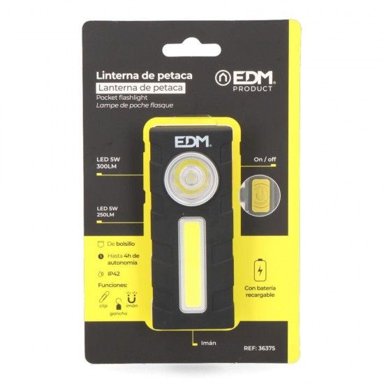 Lanterna petaca led 260lm+320lm refª 36375 EDM Lanterna petaca led 260lm+320lm refª 36375 EDM