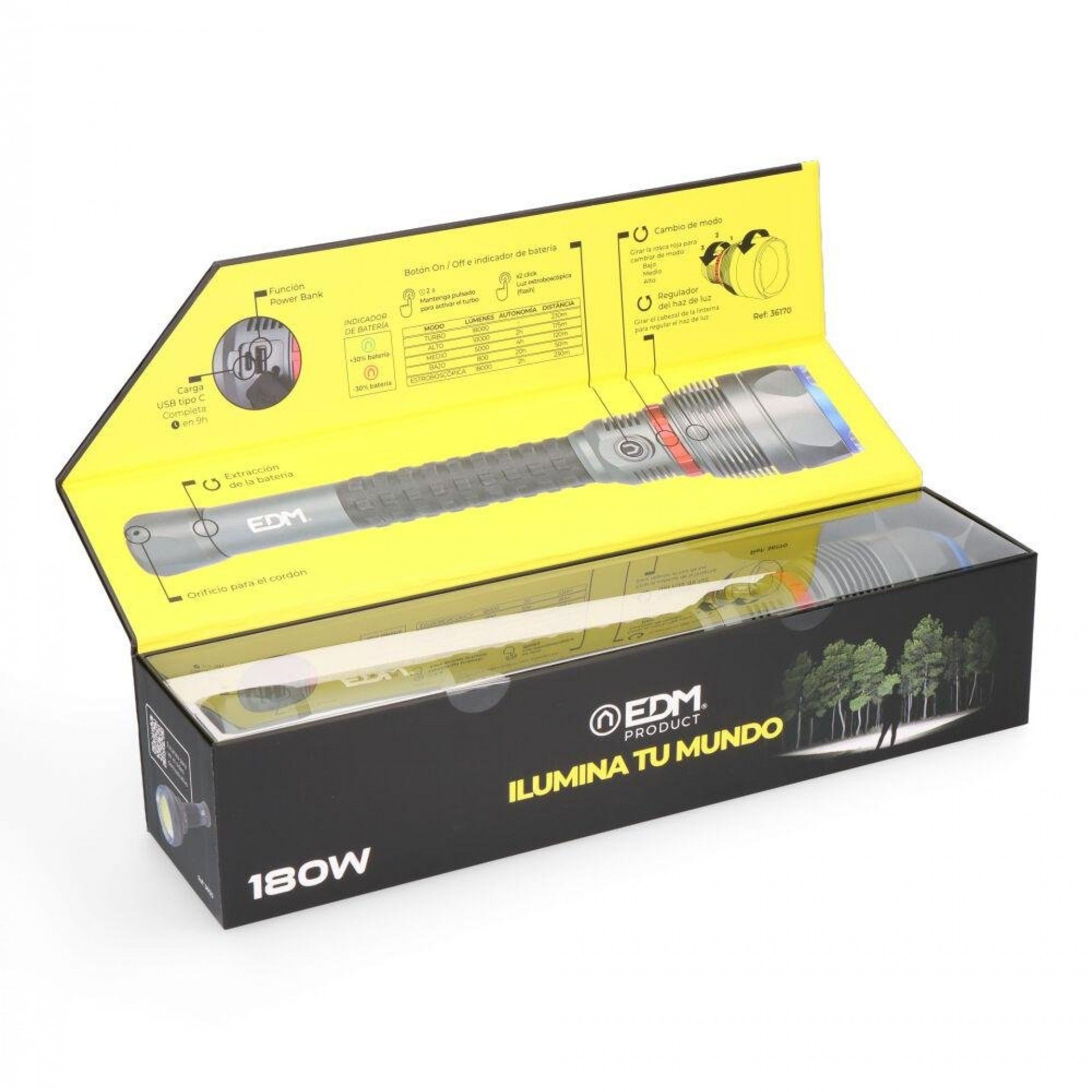 Lanterna led 18.000lm refª 36170 EDM