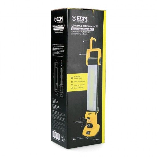 Lanterna de trabalho led recarregvel 20w 1500lm ref 36154 EDM