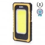 Lanterna led solar recarregvel com gancho e man cob 10w 750lm ref 36126 EDM