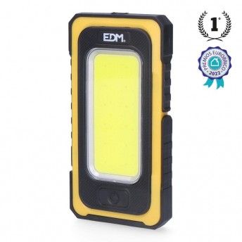 Lanterna led solar recarregvel com gancho e man cob 10w 750lm ref 36126 EDM