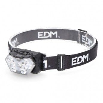 Lanterna de cabea a pilhas 5w + 8x1w 400lm 9 leds ref 36123 EDM