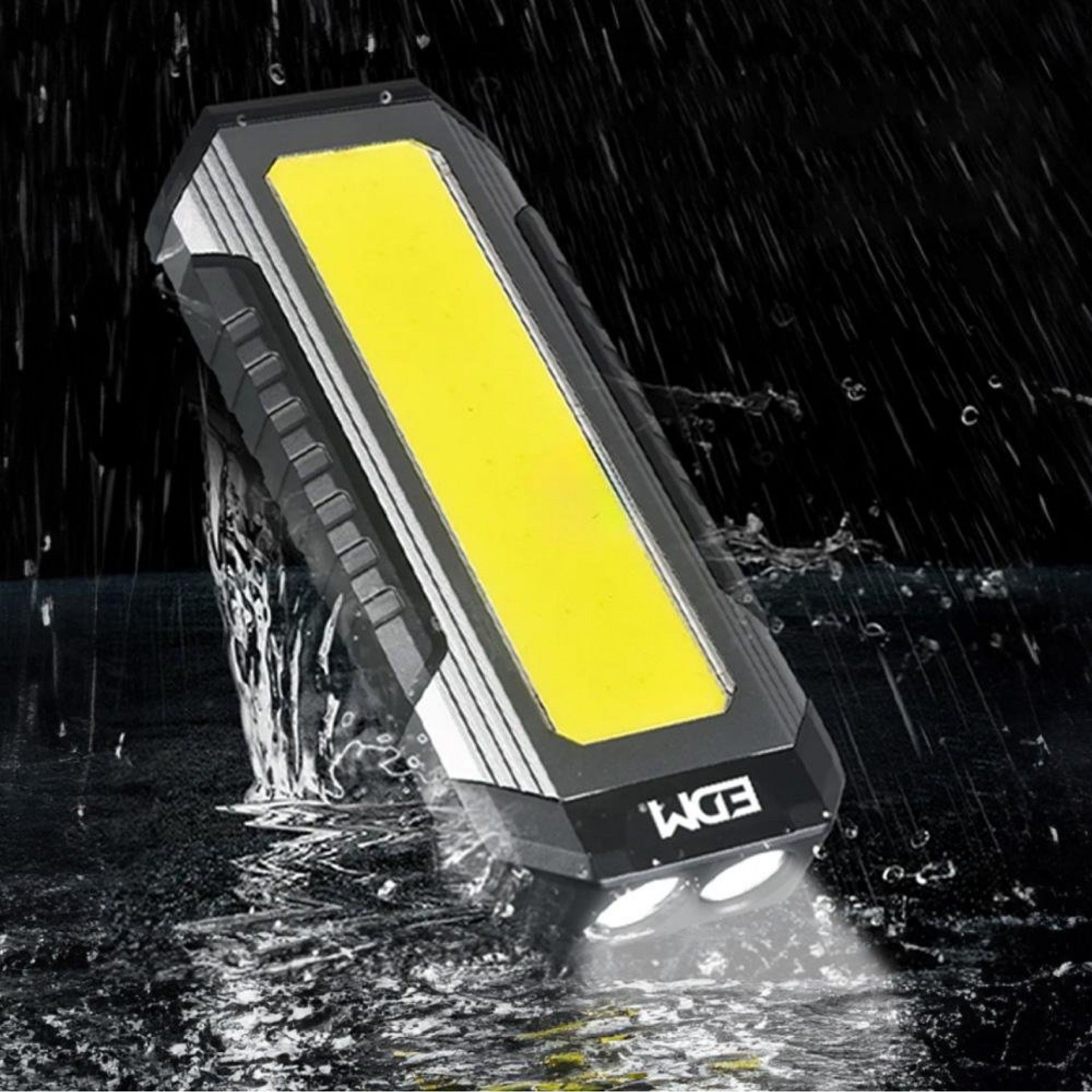 Lanterna recarregável xl 10w 3 leds 1000lm 2x2000mah refª 36120 EDM