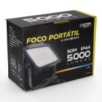 Projetor led recarregável 50w 5.000lm 12.000mah 6.500k refª 36118 EDM Projetor led recarregável 50w 5.000lm 12.000mah 6.500k refª 36118 EDM