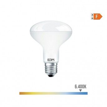 Lmpada refletora led r80 e27 10w 810lm 6400k luz fria 8x11cm ref 35484 EDM
