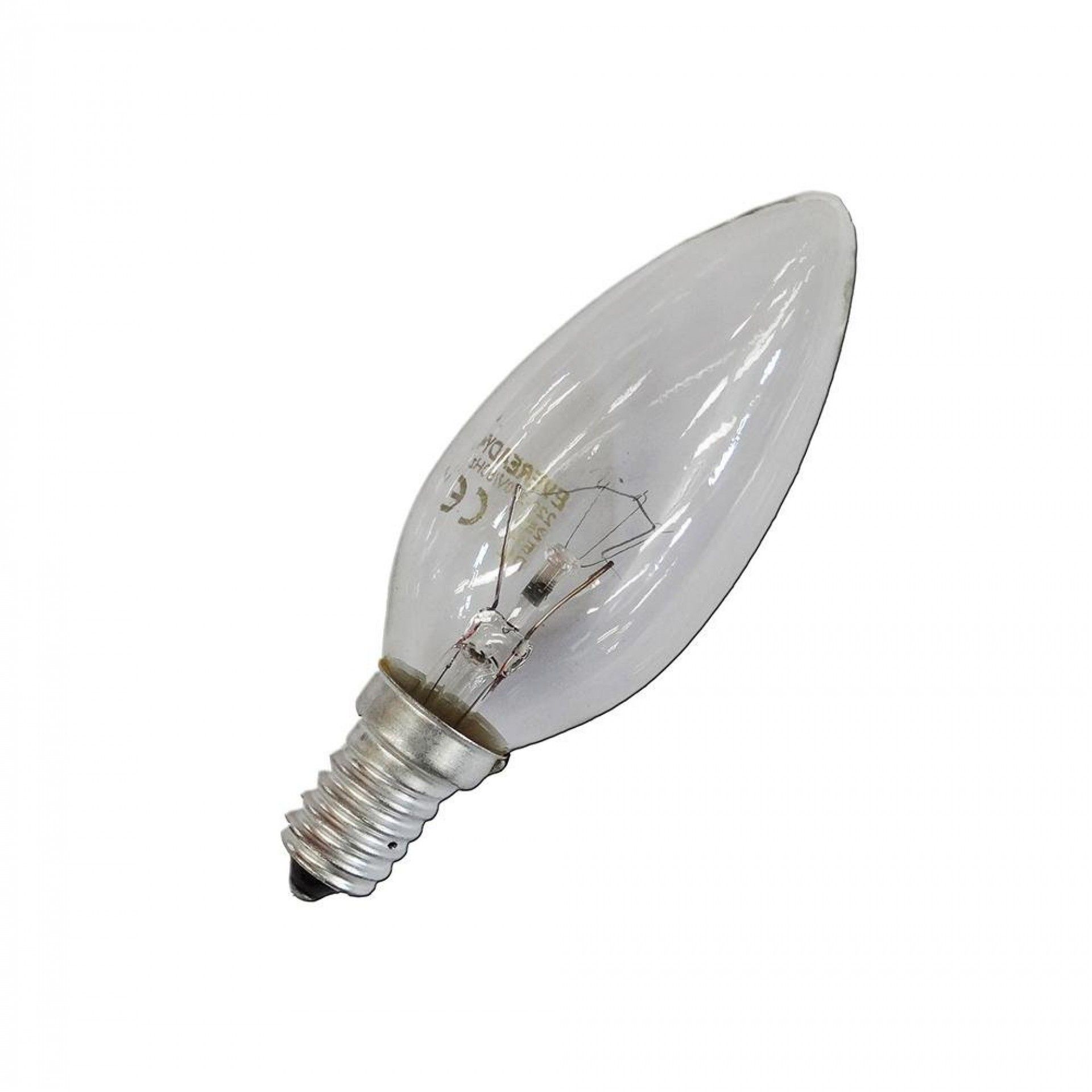 Lâmpada incandescente vela transparente 40w e14 (somente uso industrial) ref. 35142 PATRON