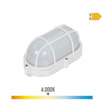 Aparelho de parede de superfície led oval com grade exterior 9w 1.066lm ip65 4000k 11,8x21,2x9cm ref Aparelho de parede de superfície led oval com grade exterior 9w 1.066lm ip65 4000k 11,8x21,2x9cm ref