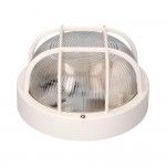 Parede redonda branco 1xe27 40w 18,5x10,4cm tarragona modelo ip54. ref 34352 EDM