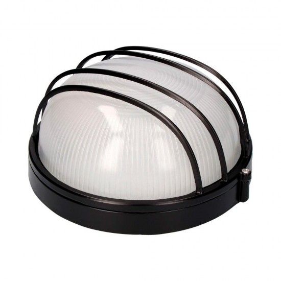 Aplique redondo de alumínio ip54. cor preto 1xe27 100w ø23,8x11cm modelo vinyols refª 34303 EDM Aplique redondo de alumínio ip54. cor preto 1xe27 100w ø23,8x11cm modelo vinyols refª 34303 EDM