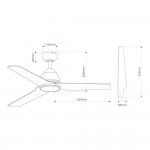 Ventoinha de teto modelo java. cor branco pot�ncia: 60w l�minas: �130cm com controle remoto ref� 339