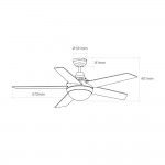 Ventoinha de teto modelo adriatico. cor branco. pot�ncia: 60w l�minas: �132cm com controle remoto re