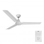 Ventoinha de teto mini industrial. cor branco potência: 60w lâminas: ø120cm com controlador de pared Ventoinha de teto mini industrial. cor branco potência: 60w lâminas: ø120cm com controlador de pared