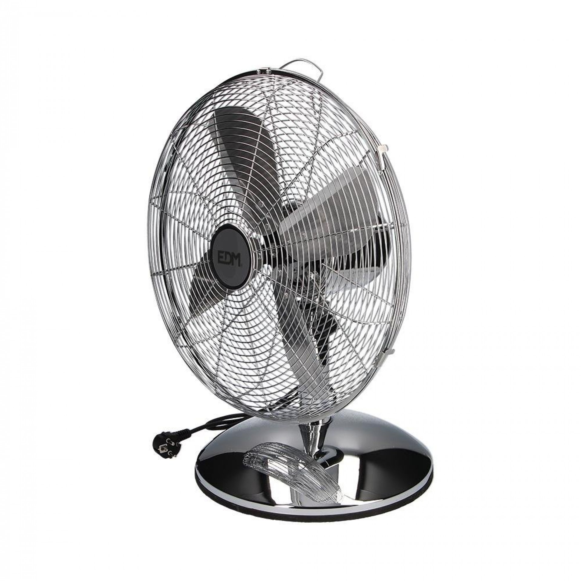 Ventoinha de mesa. cor cromado. potência: 60w lâminas: ø40x55cm refª 33972 EDM
