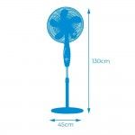 Ventoinha de p�. cor preto com controle remoto. pot�ncia: 60w l�minas: �40cm altura ajust�vel 110-13