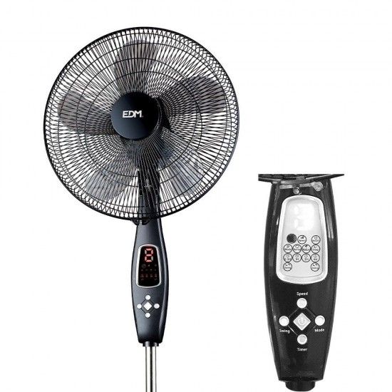 Ventoinha de pé. cor preto com controle remoto. potência: 60w lâminas: ø40cm altura ajustável 110-13 Ventoinha de pé. cor preto com controle remoto. potência: 60w lâminas: ø40cm altura ajustável 110-13