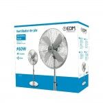 Ventoinha de p� com base circular. cromado. pot�ncia: 60w aspas: �40cm altura regul�vel 90-116cm ref