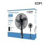 Ventoinha de p�. cor preto com controle remoto. pot�ncia: 60w l�minas: �40cm altura ajust�vel 110-13