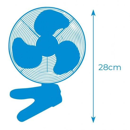 Ventoinha de pinça. cor branco. potência: 15w aspas: ø15cm 28cm refª 33961 EDM Ventoinha de pinça. cor branco. potência: 15w aspas: ø15cm 28cm refª 33961 EDM